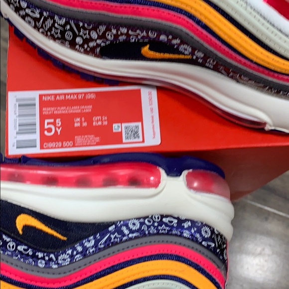 NIKE AIR MAX 97 GS regency purple/laser orange - Picture 14 of 16